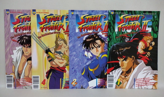 Street Fighter 2 Animated Movie (1994) Viz Comic Lot Set #1 2 4 6 VF-NM