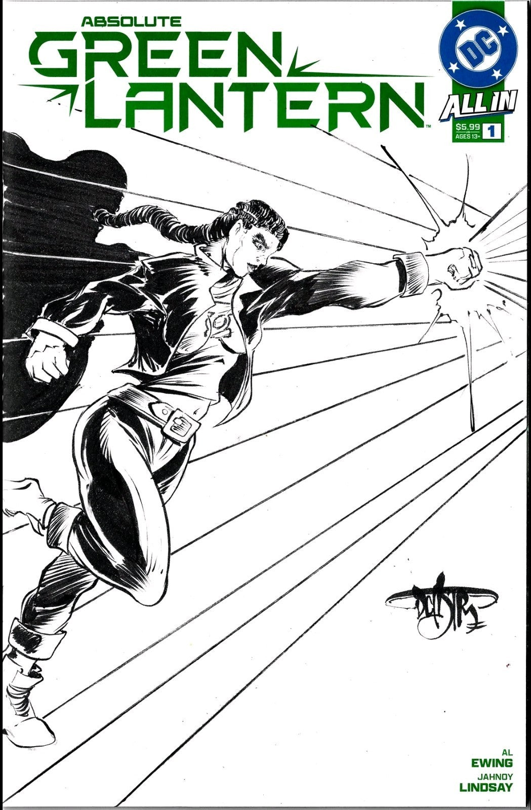 Absolute Green Lantern #1 (2025) DC Sketch Variant Cover W Original DCastr Art