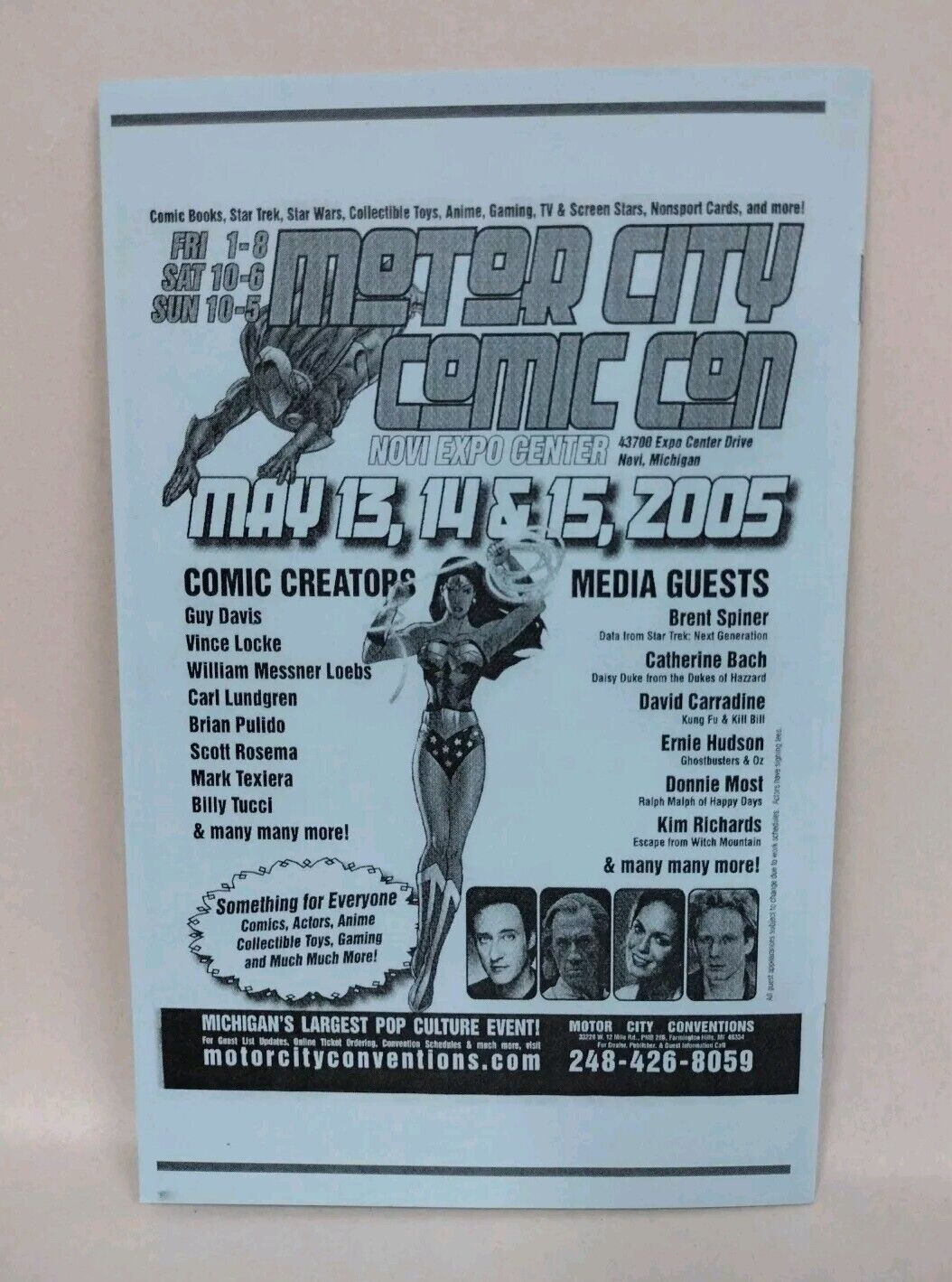 Motor City Comic Con 2004 Program Pamphlet Steve Rude Superman Cover Art