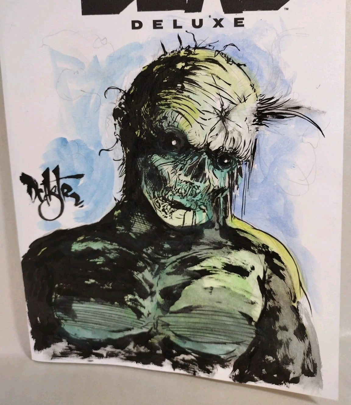 WALKING DEAD DELUXE #100 Sketch Variant Cover Comic W Original Art Dave Castr