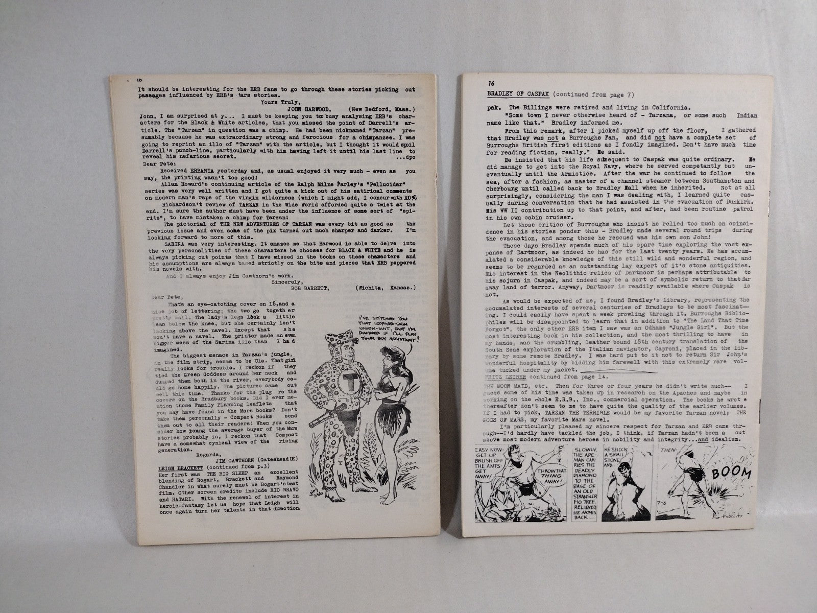 ERBania 1965 Edgar Rice Burroughs Fanzine Lot #15 17 18 19 20 21 22 23 24 Tarzan
