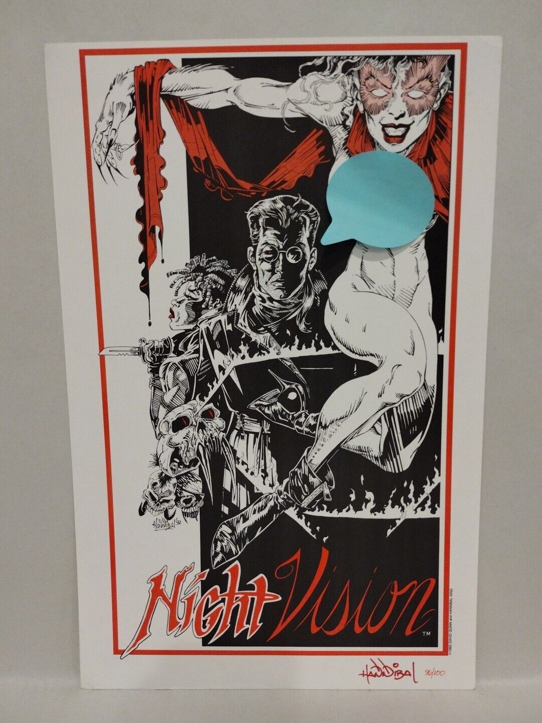 Night Vision (1992) Rebel Studios Signed & #'d 96/100 Poster Print Hannibal King