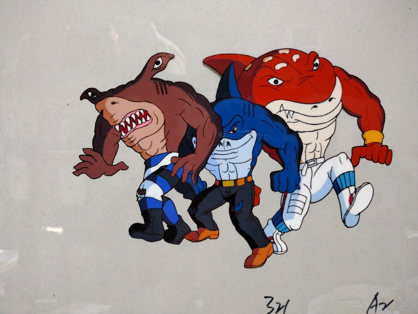 Street Sharks 1996 Original Animation Production Cel Slammu Streex Jab W Drawing