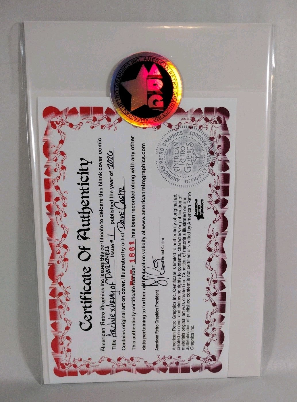 Archie X AOD #1 (2026) Dynamite Sketch Variant Comic W Original Dave Castr Art