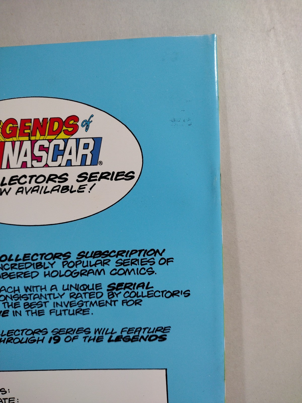 Legends of NASCAR 1992 Vortex Comic #'d Hologram Set Issues 9 10 11 12 13