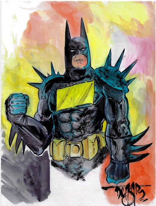 Absolute Batman (2025) Original 9 X 12" Dave Castr Watercolor Fan Art