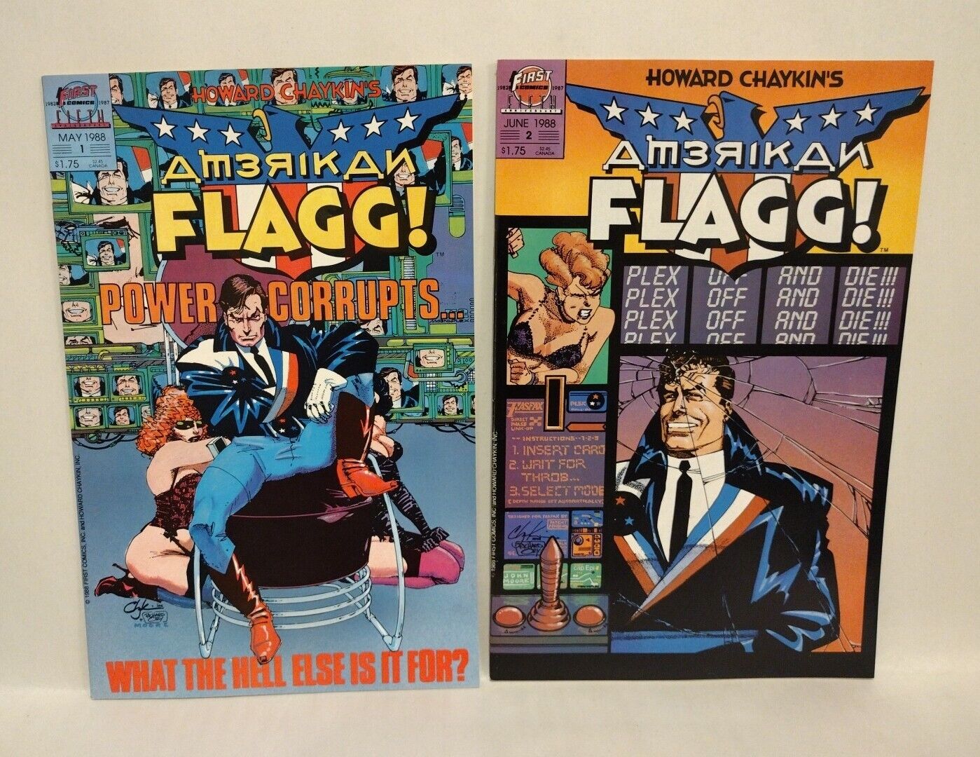 Amerikan Flagg (1988) Complete First Comics Vol 2 Lot Set #1-12 Howard Chaykin