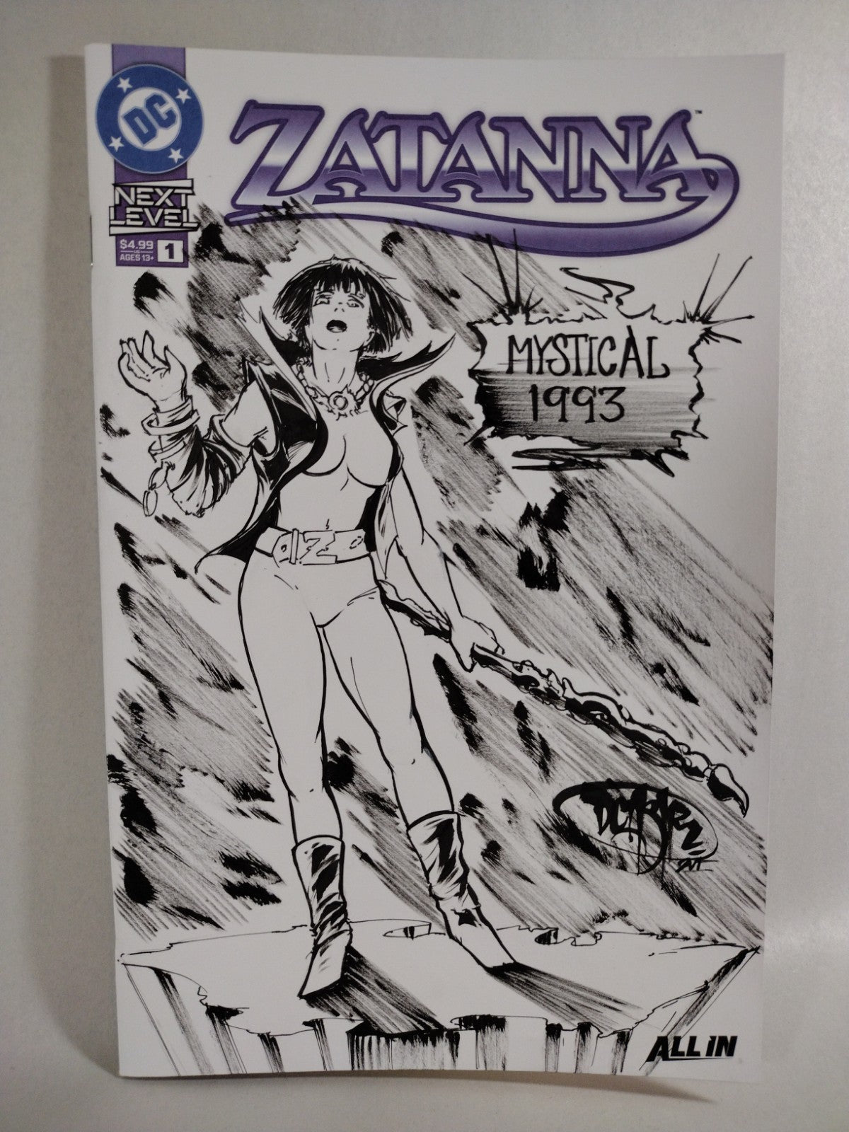 Zatanna #1 (2026) DC All In Comic Sketch Cover Variant W Original Dave Castr Art