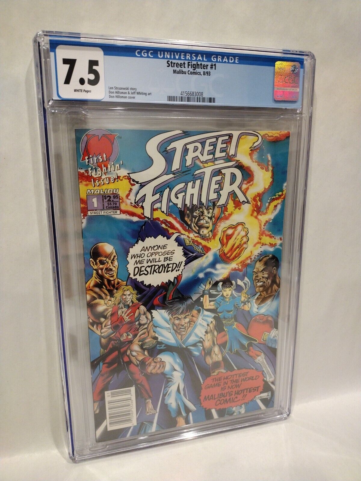 Street Fighter 1 (1993) Malibu Comic 1st Appearance CGC 7.5 Len Strazynski 