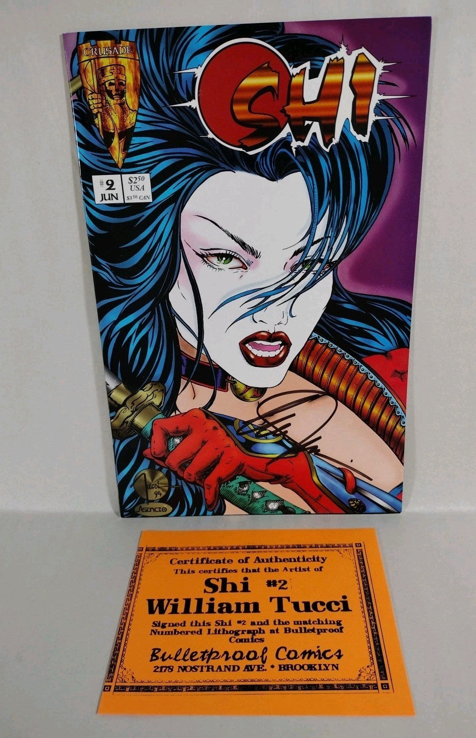 Shi Way Of The Warrior 1995 Crusade Comic Signed Lot 1 2 3 4 5 6 7 Set W Prints