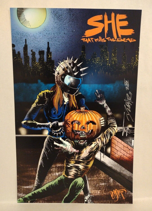 She That Kills The Dead Halloween 10 X 16 Dave Castr Signed Limited Print