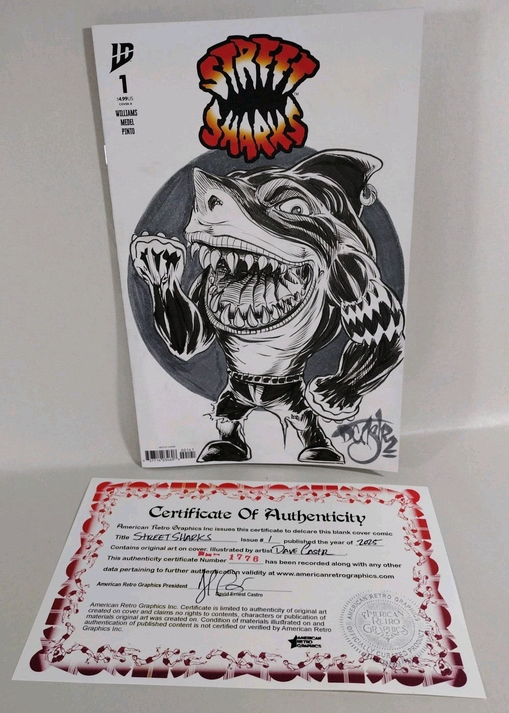 Street Sharks 1 IDW 2025 Comic Sketch Cover Var W Original DCastr Ripster Art