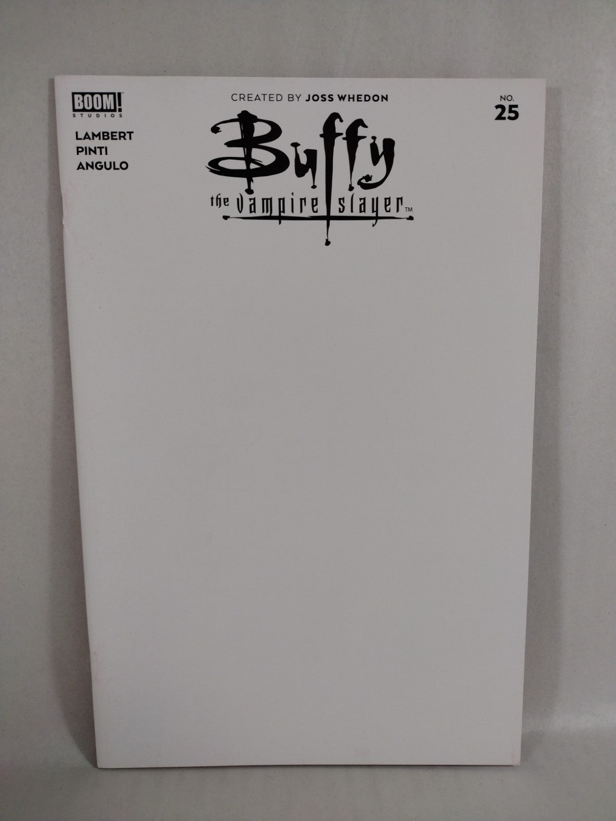 Buffy The Vampire Slayer 25 (2021) Boom Studios Blank Sketch Cover Variant Comic