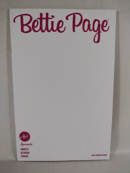 Bettie Page #1 Vol 6 (2023) Dynamite Comic Blank Sketch Variant Cover NM