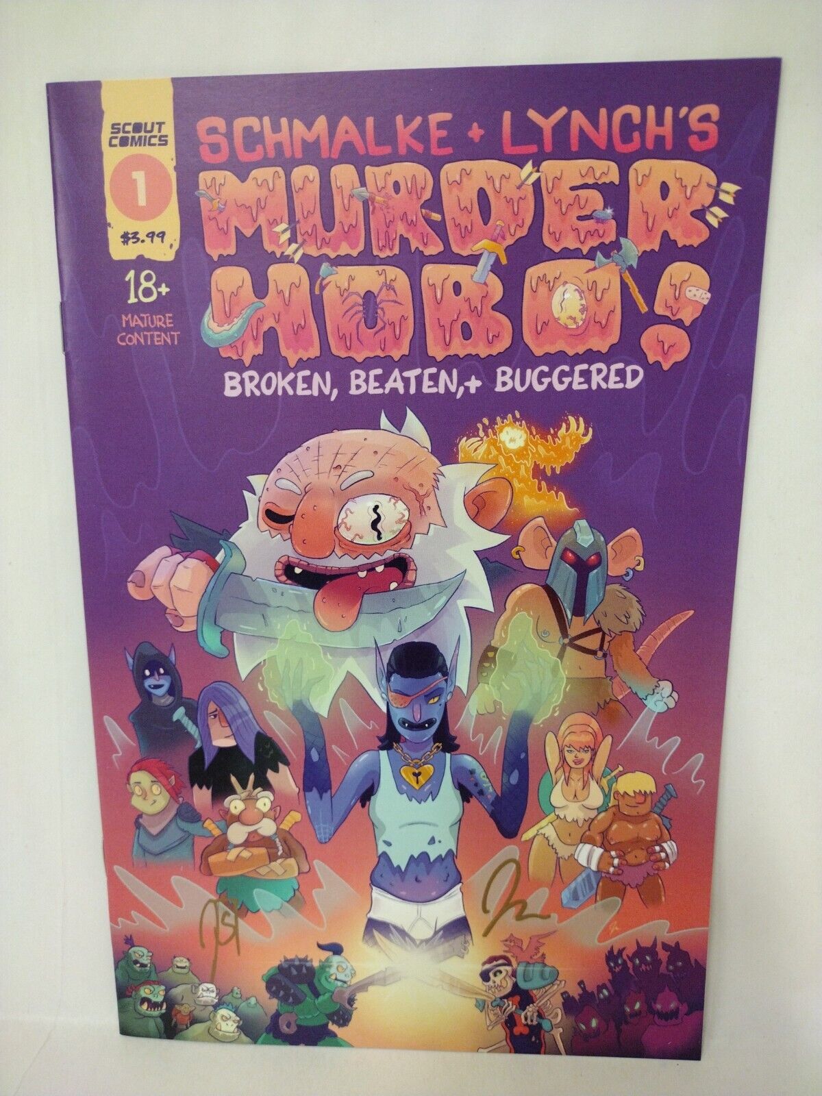 Murder Hobo 1 (2020) Broken Beaten Buggered Scout Comic Schmalke Lynch NM Signed