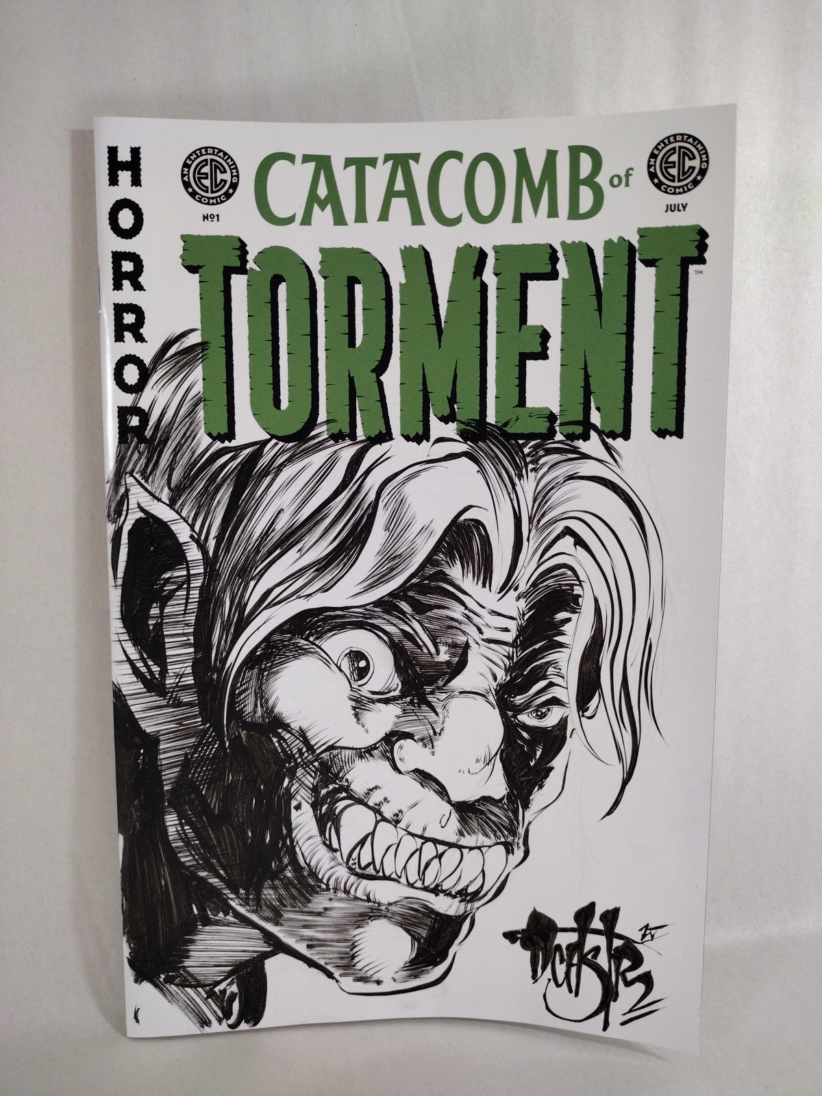 Catacomb Of Torment 1 (2025) Oni EC Comic Sketch Cover Var W Original DCastr Art