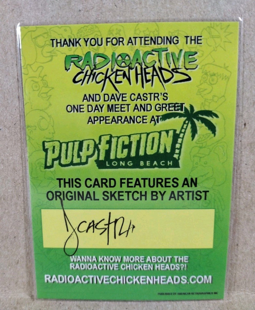 Radioactive Chicken Heads Exclusive Sketch Card W Original Pollo Diablo Art