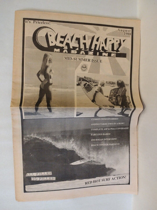 Beach Happy Magazine (1988) So Cal Surf Lifestyle Newspaper Jim Hogan Interview