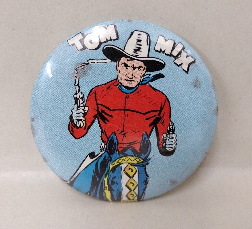 Tom Mix (1989) AC Paragon Cowboy Western Comic 2 Inch Button Set Of 2