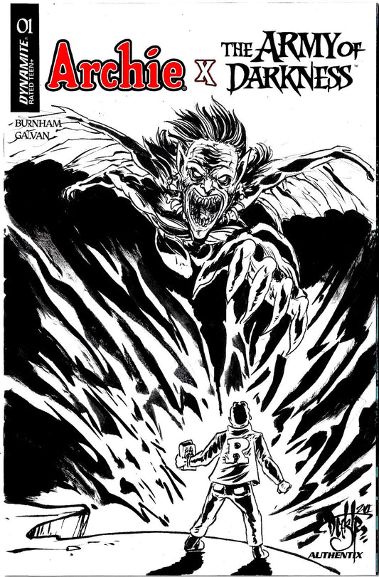 Archie X AOD #1 (2026) Dynamite Sketch Variant Comic W Original Dave Castr Art