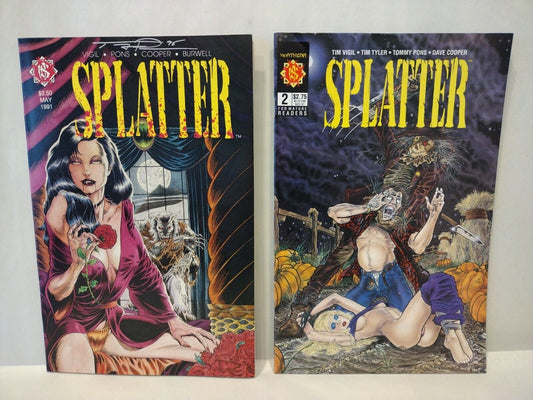 Splatter (1991) Northstar Horror Comic Lot Set #1 2 Tim Vigil Tommy Pons 