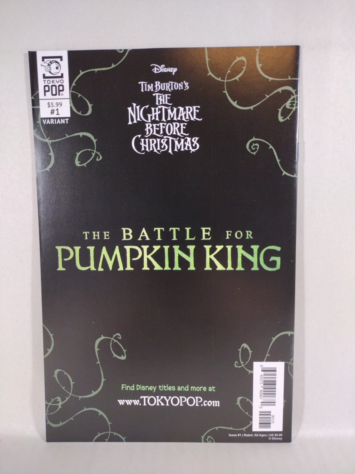 Nightmare Before Christmas Battle For Pumpkin King #1 Tokyo Pop 1:10 B/W Variant