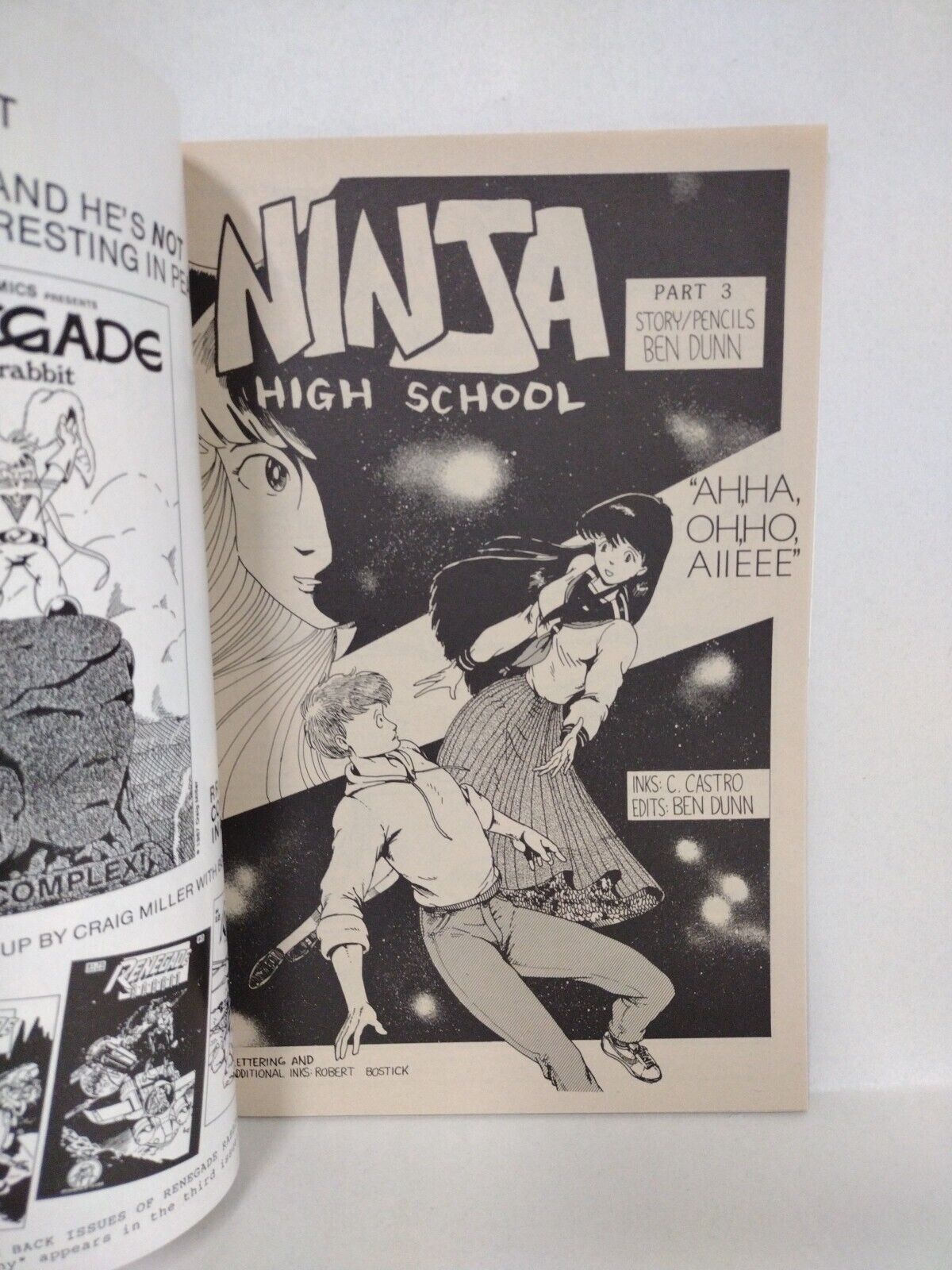NINJA HIGH SCHOOL 1987 Complete Antarctic Comic Mini Series 1 2 3 1st Appearance