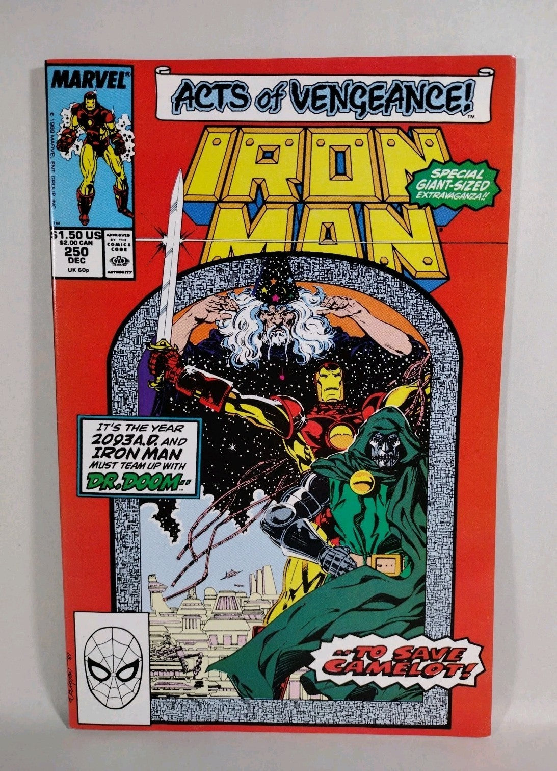 Iron Man (1989) Marvel Comic Lot #249 & 250 Vs Dr Doom Pt 1-2 VF-NM