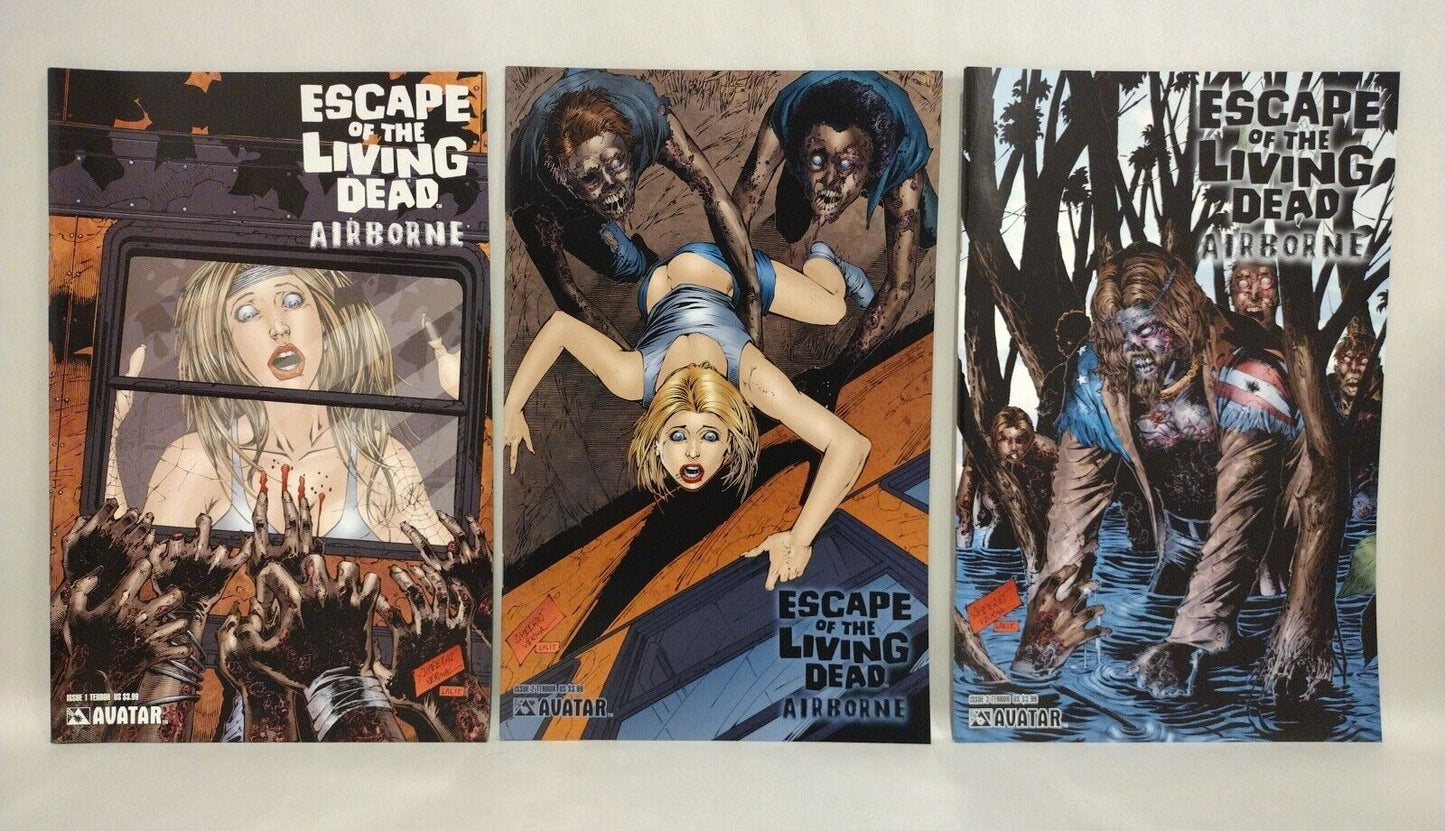 Escape Of The Living Dead Airborne (2006) 1 2 3 Complete Avatar Comic Miniseries