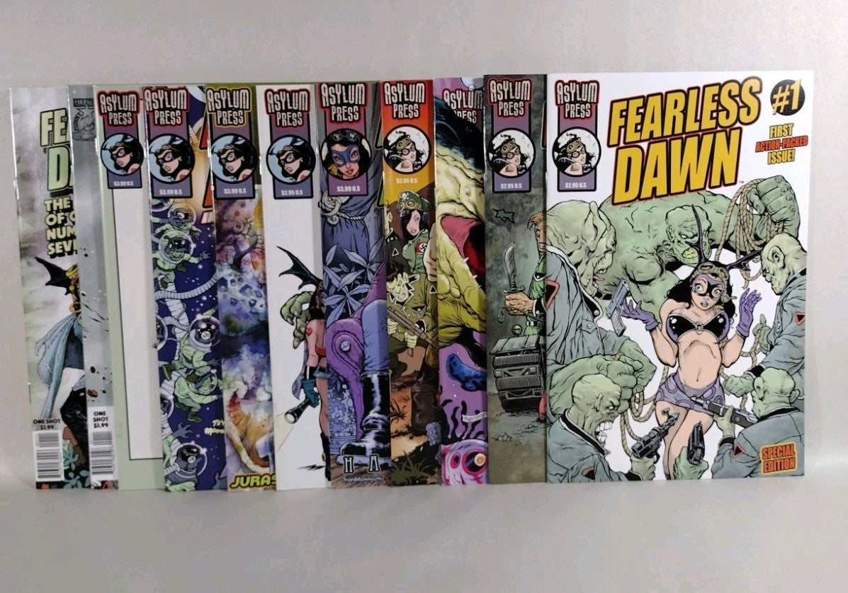 Fearless Dawn (2009) Complete Asylum Press Comic Series 1-4 +8 One Shots Mannion