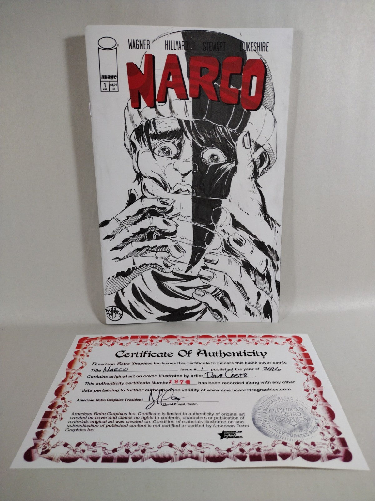 Narco #1 (2026) Image Comic Sketch Cover Variant W Original Dave Castr Art