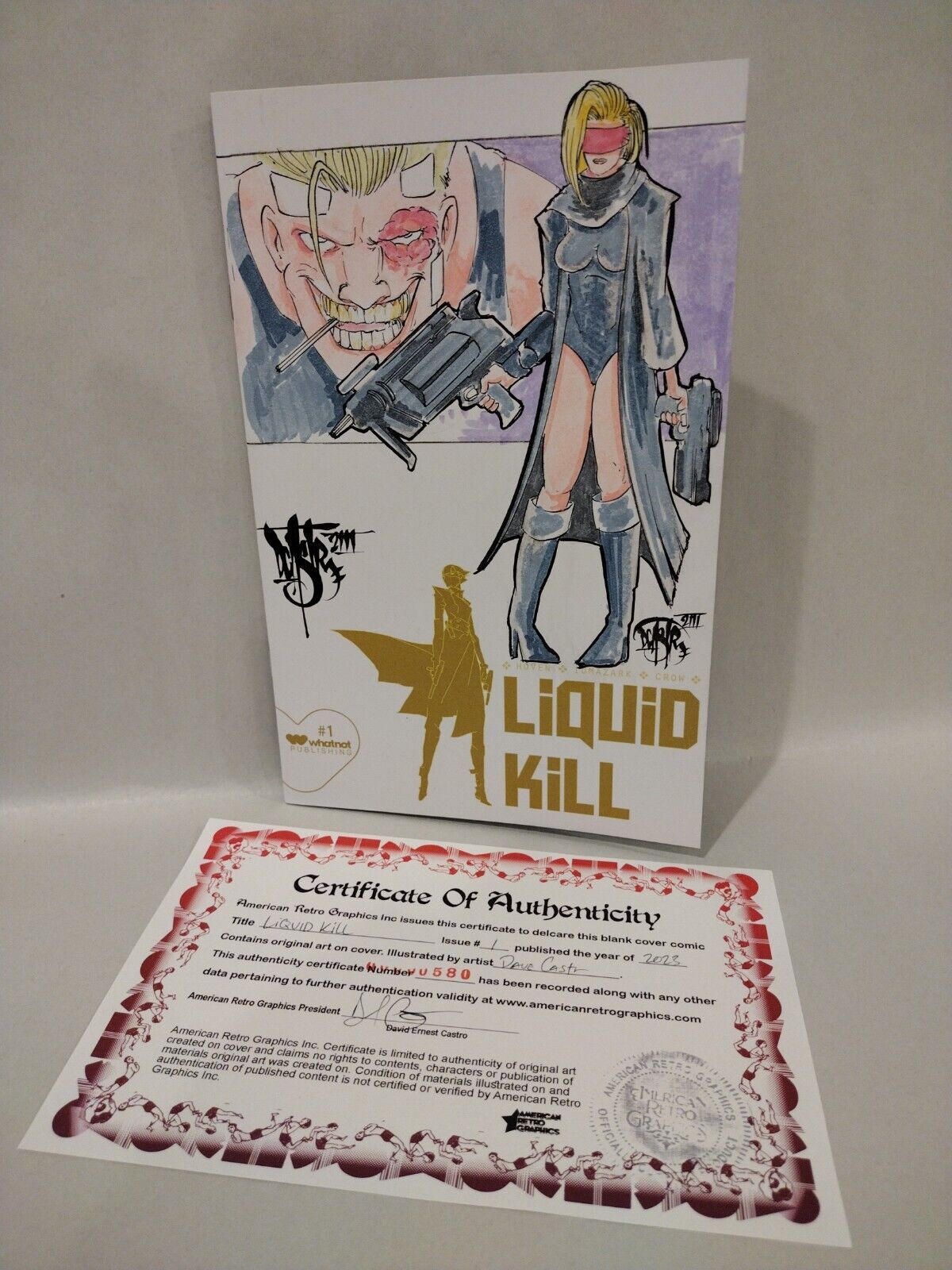  Liquid Kill #1 (2023) Whatnot Blank Cover Comic W Original Dave Castr Art 1st