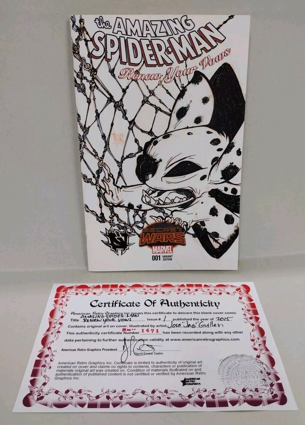 Amazing Spider-Man Renew You Vows 1 Marvel Sketch Cover Comic W Original JAG Art