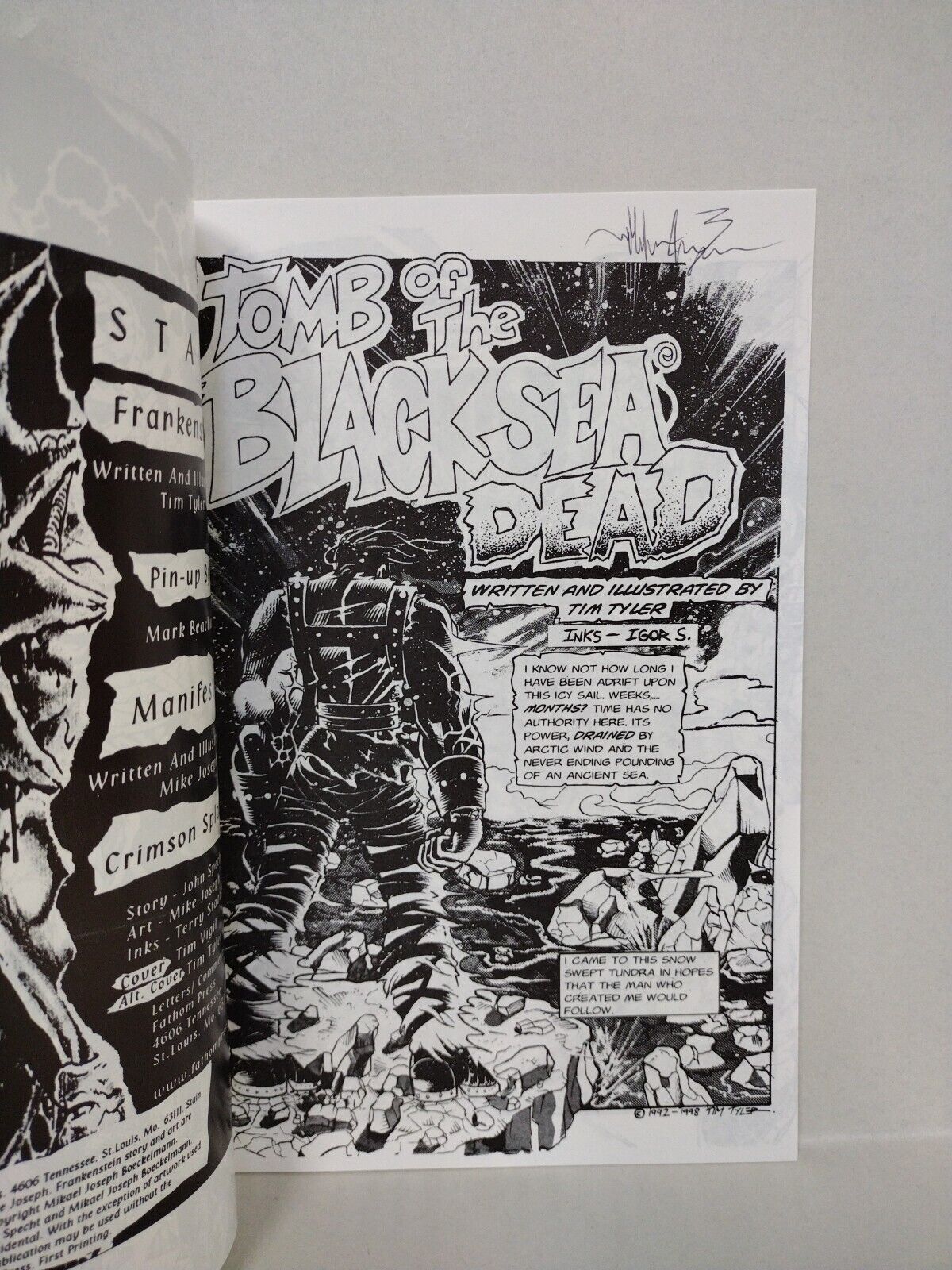 Stain (1998) Fathom Press Signed Limited Edition Comic Lot Set #1 2 0 Tim Tyler 