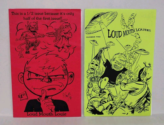 Loud Mouth Louie Ashcan Comic Set #1/2 & #2 (1996) Funky Devil Underground
