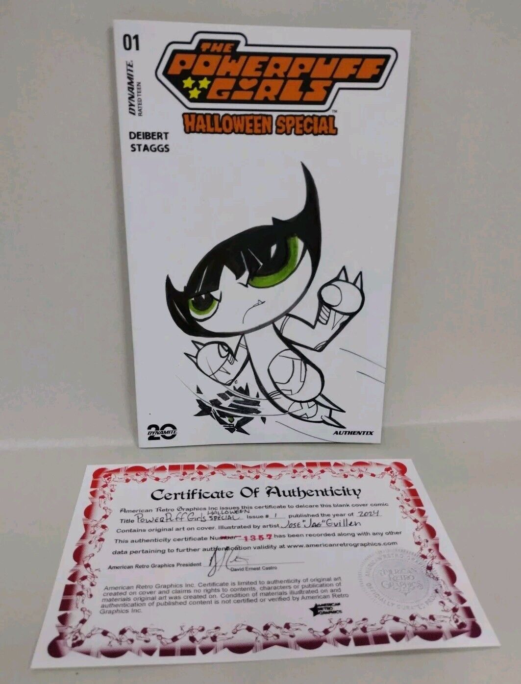 Powerpuff Girls Halloween Special 2024 Sketch Comic Cover W Original JAG Art