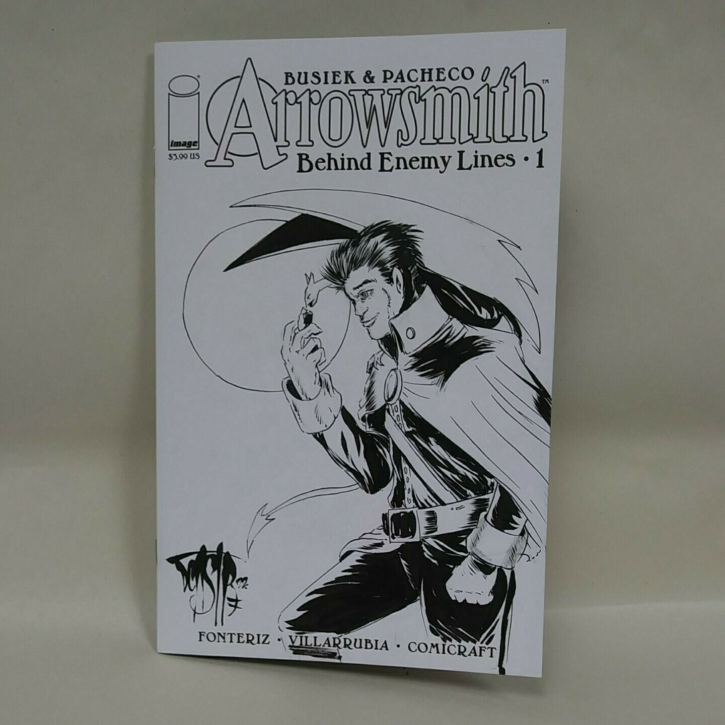 Arrowsmith #1 (2022) Blank Cover Variant Comic W Original Art DCastr 293