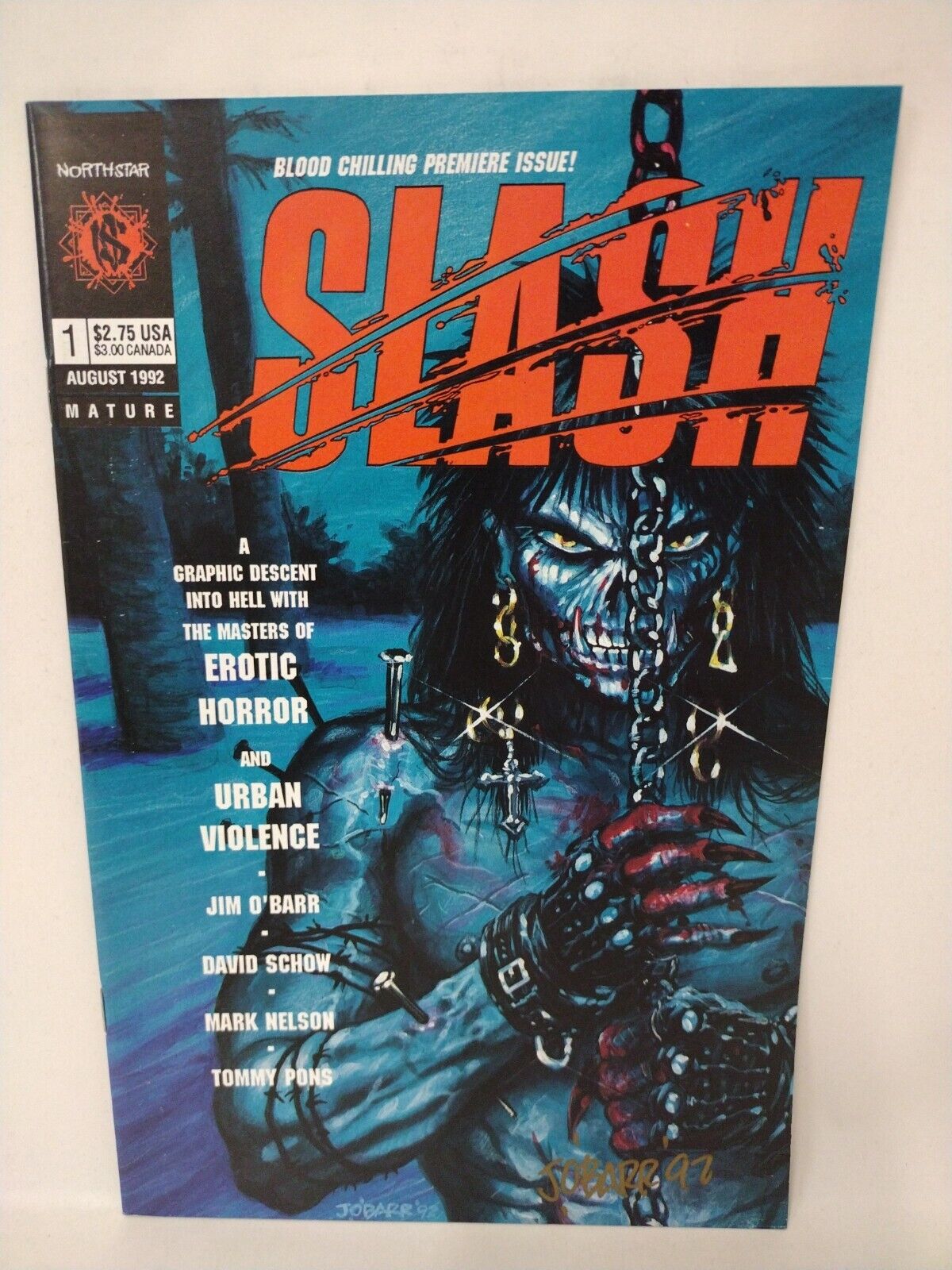 Slash #1 (1991) Arpad Northstar Horror Comic Signed James O'Barr NM