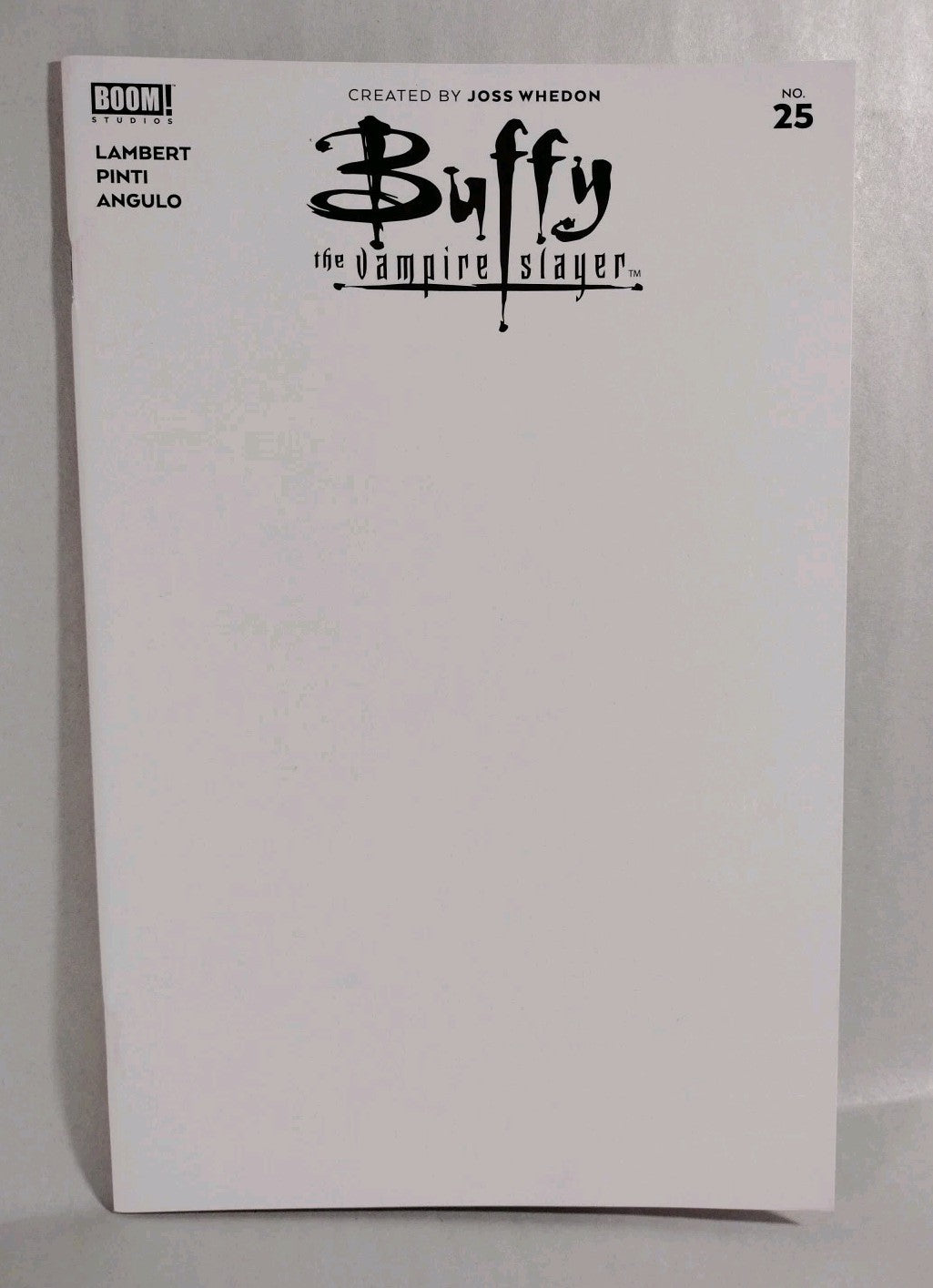 Buffy The Vampire Slayer 25 (2021) Boom Studios Blank Sketch Cover Variant Comic