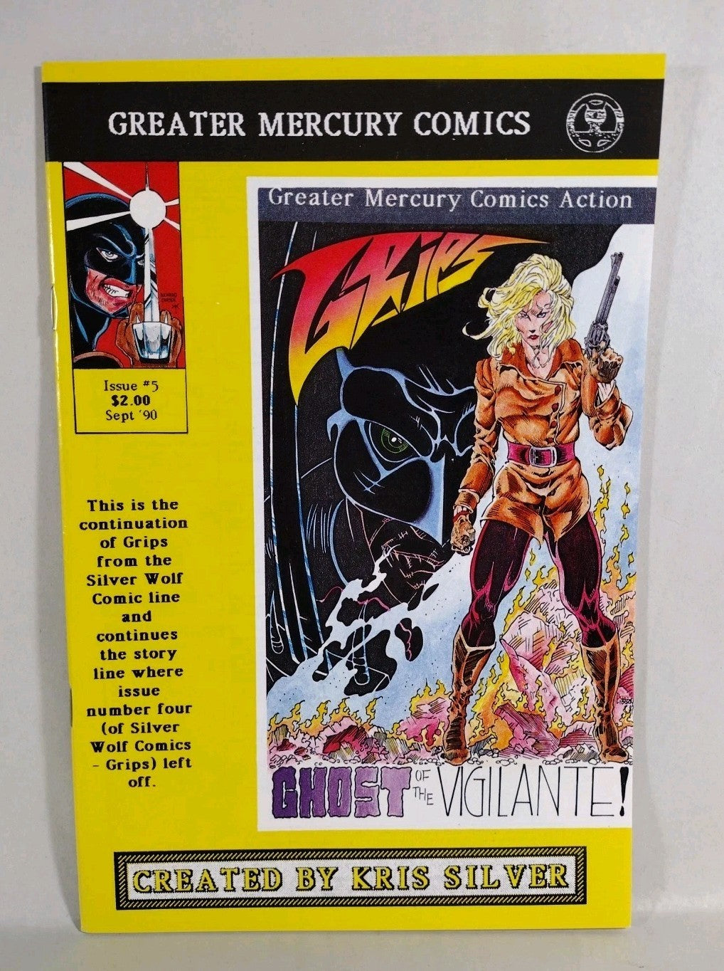 Grips Vol 2 (1990) #5 Greater Mercury Comic Tim Vigil Returns! Key Issue VF-NM