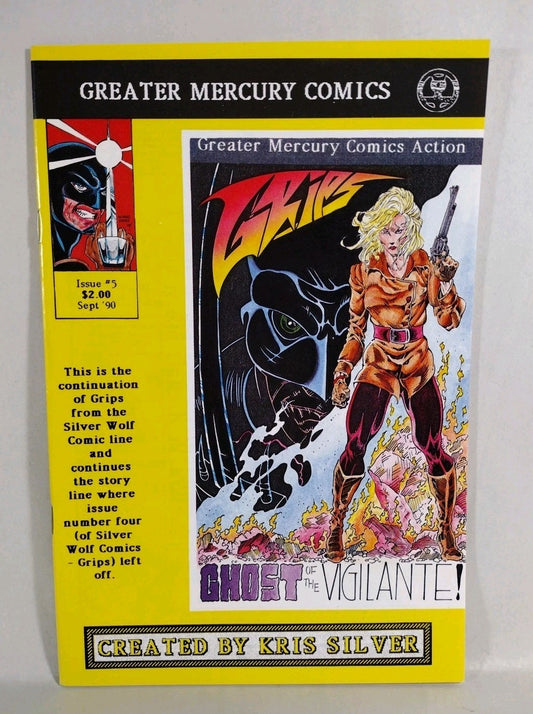Grips Vol 2 (1990) #5 Greater Mercury Comic Tim Vigil Returns! Key Issue VF-NM