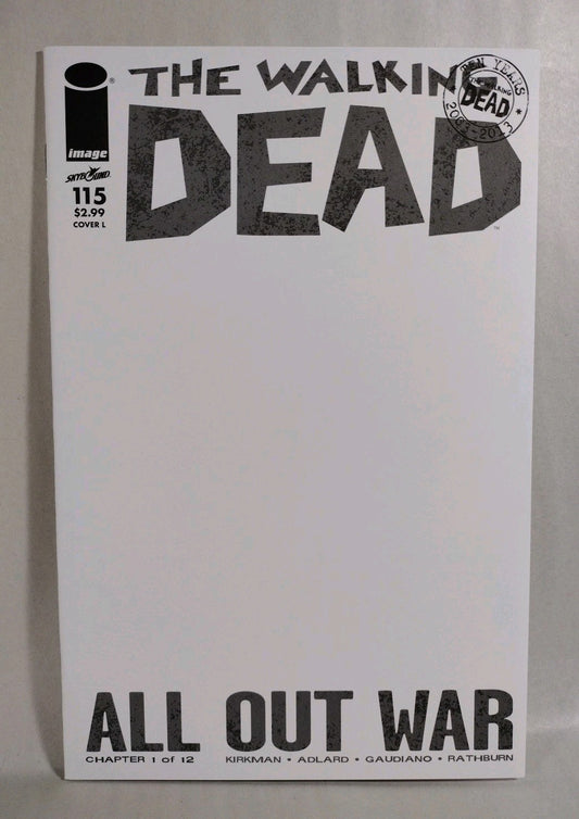 Walking Dead #115 (2013) Image Comic Blank Sketch Variant Cover New NM