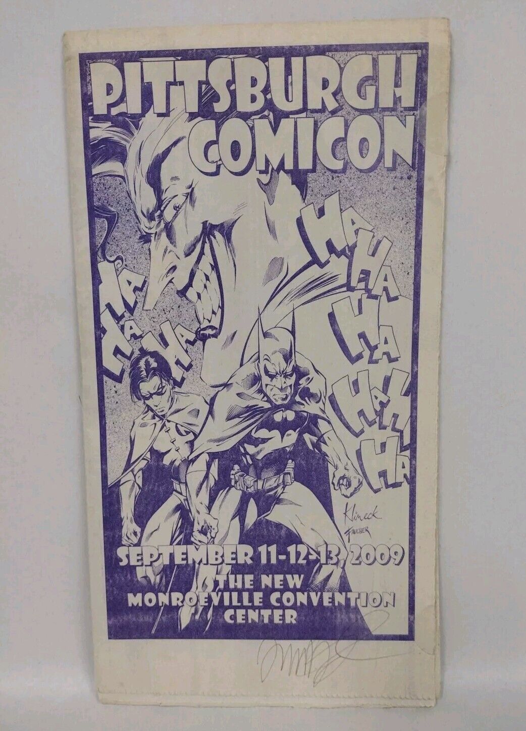 Pittsburgh Comic Con (2009) Newspaper Mailer Signed Tim Vigil