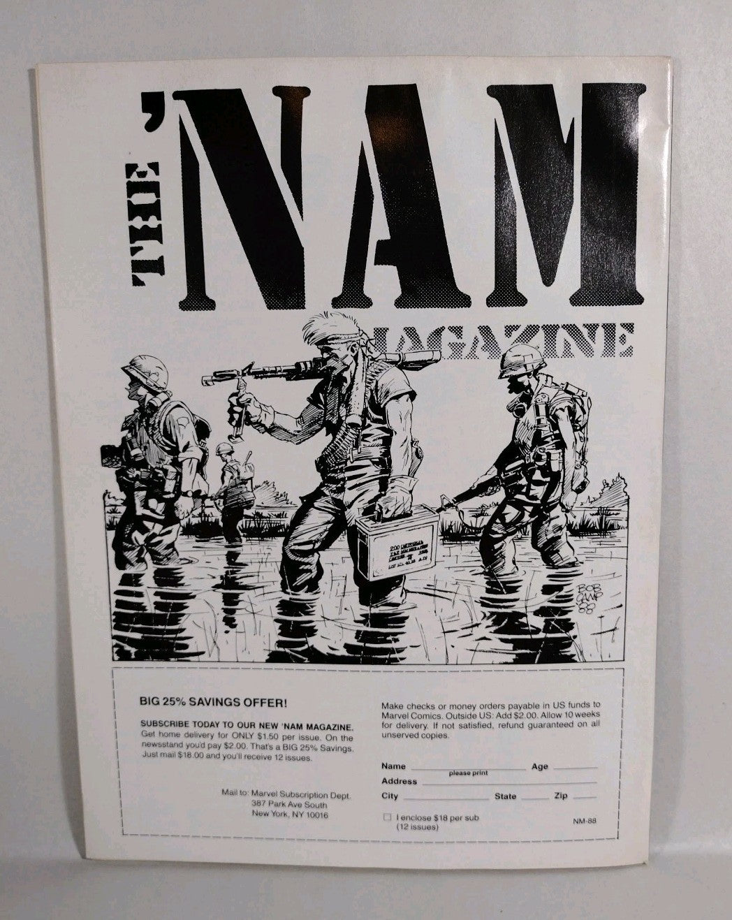 The NAM Magazine (1988) Marvel Comic Lot Set #1 2 3 4 5 Michael Golden FN