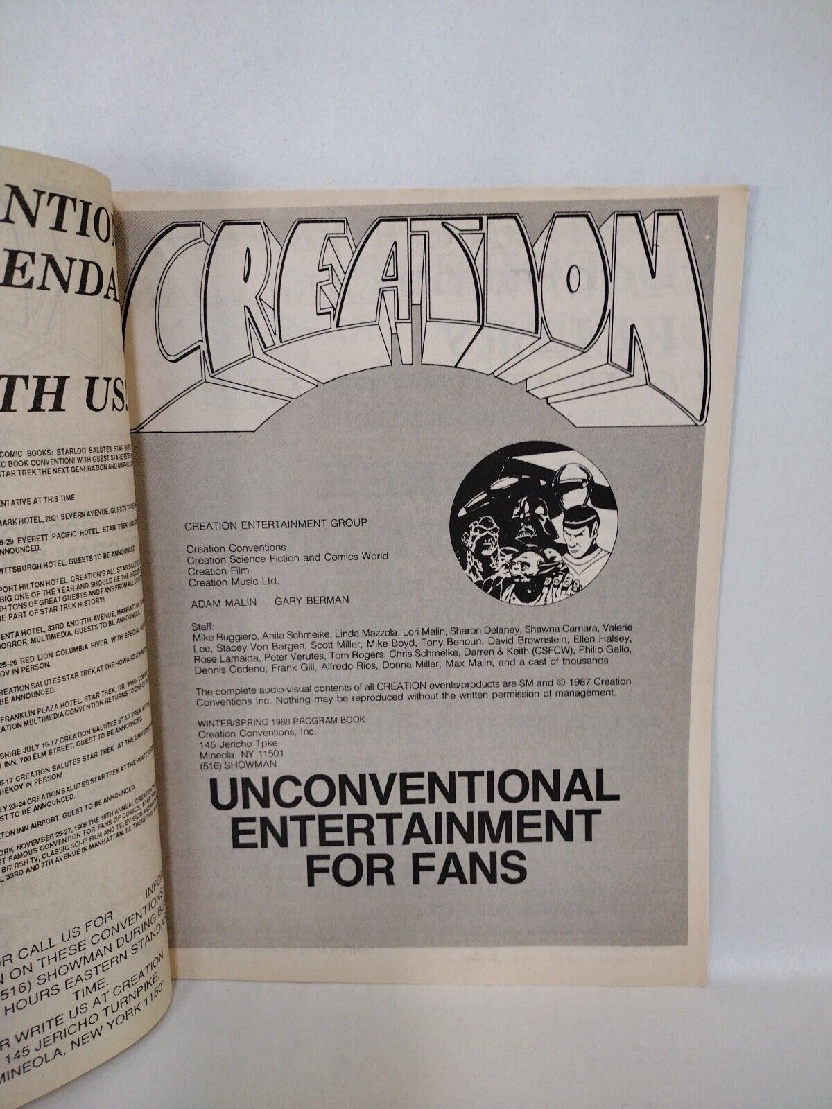 Creation Con 1988 Program HTF RARE Joseph Michael Linsner 1st published?