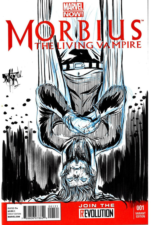 Morbius The Living Vampire #1 (2013) Marvel Comic Sketch Variant w Orignal Art