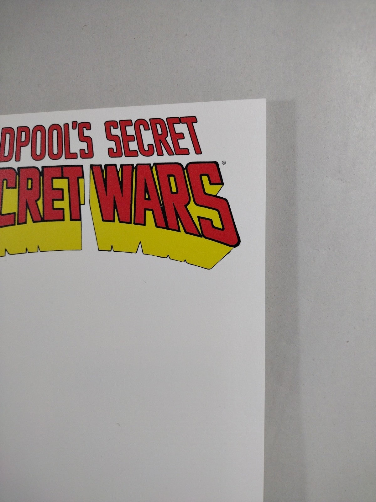 Deadpool's Secret #1 (2015) Marvel Secret Wars Blank Sketch Variant Cover Comic