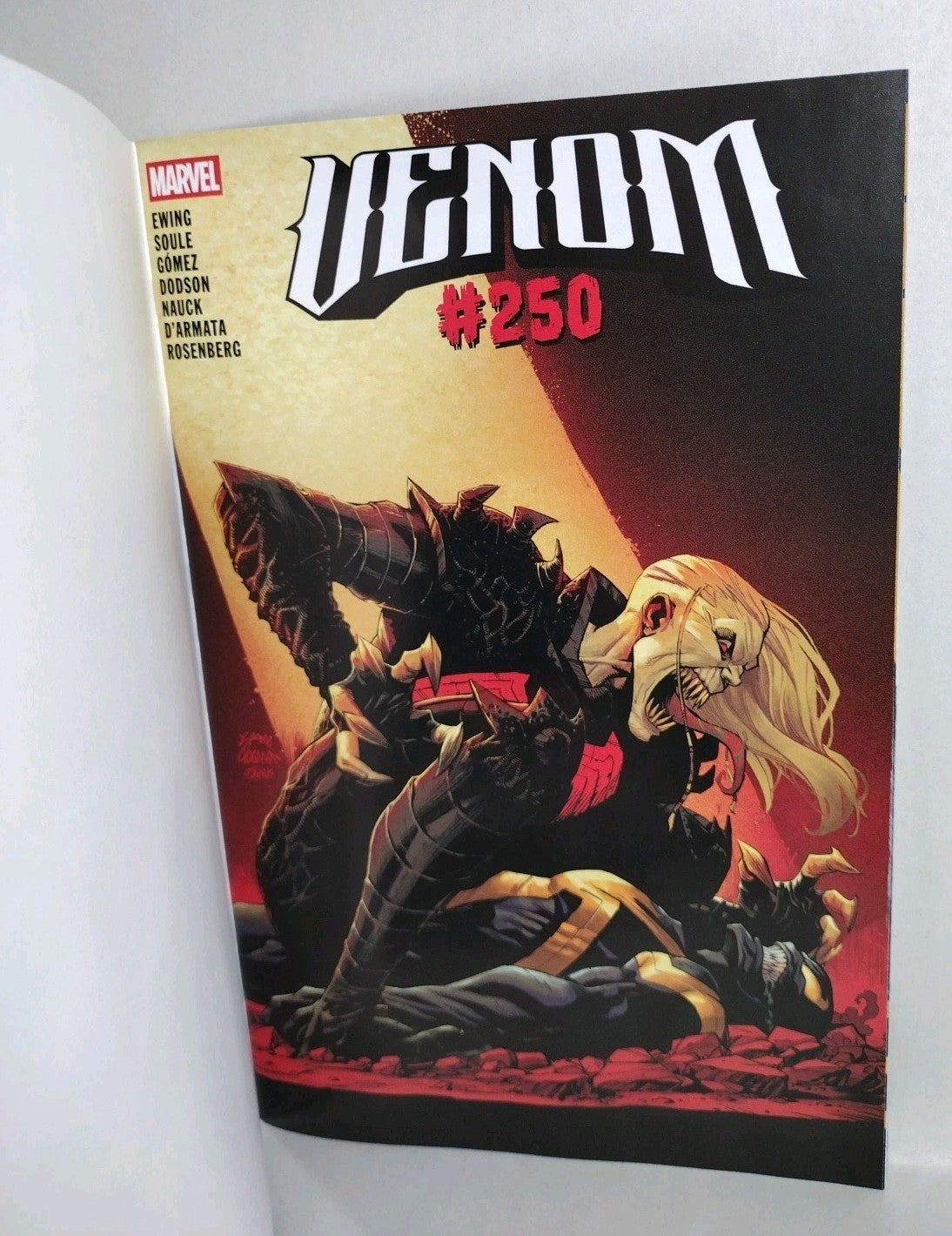 Venom #250 (2025) Marvel Black Sketch Cover W Original Dave Castr Art