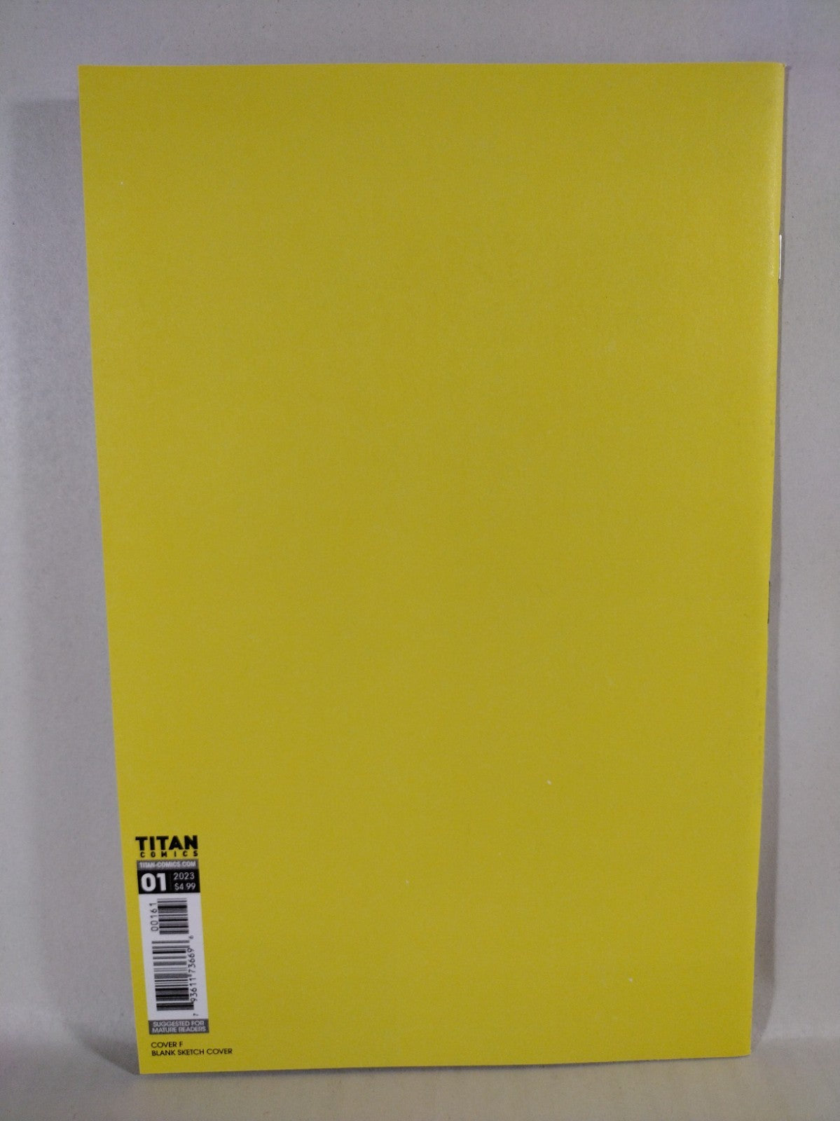 Scarlett Couture Munich File #1 (2023) Titan Comic Yellow Blank Sketch Cover NM