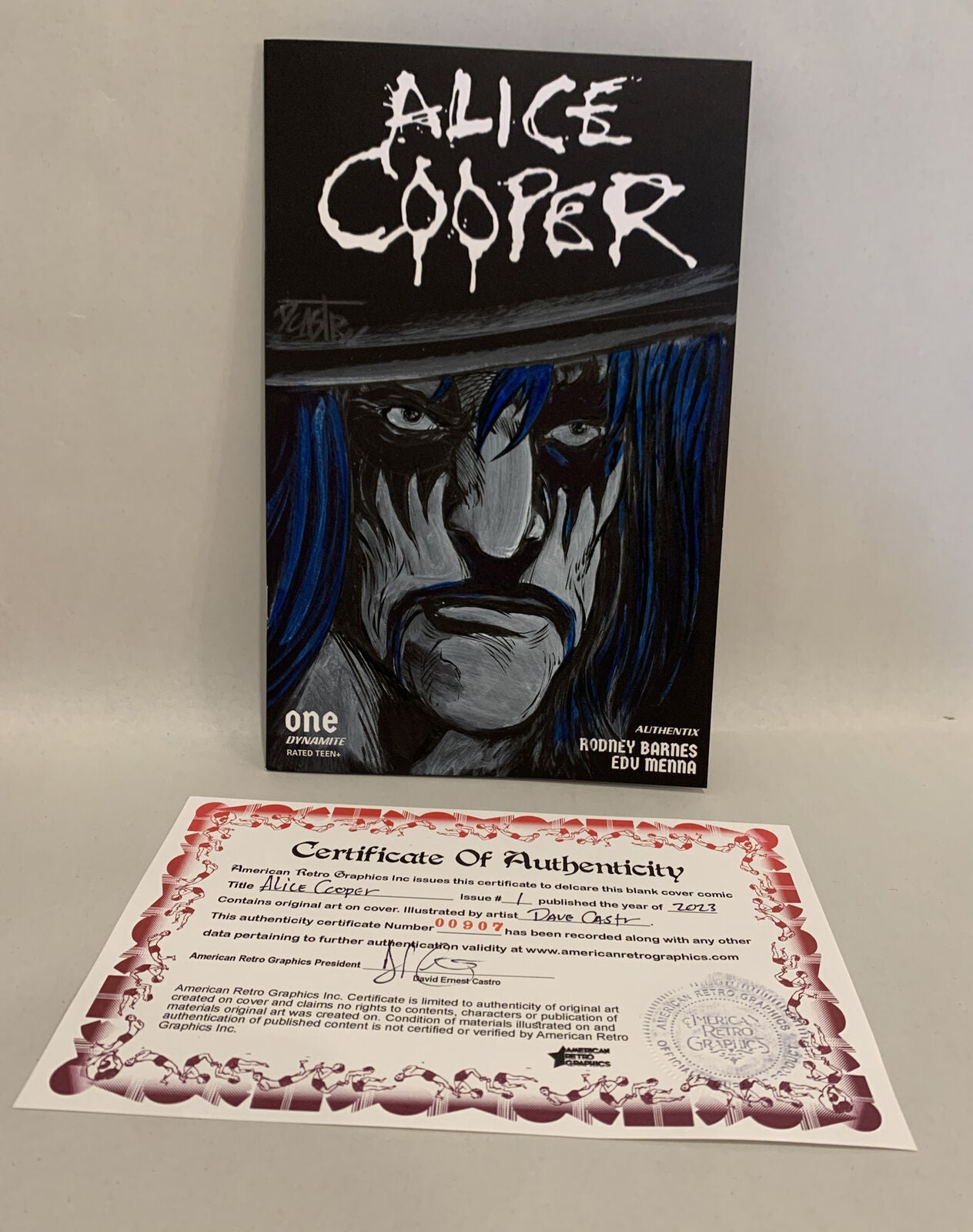 Alice Cooper #1 Blank Black Sketch Variant Cover W Original Dave Castr Art